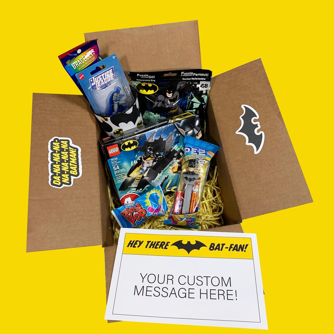 Batman Theme Gift Box Birthday Gift Kids Gift Box Batman Etsy