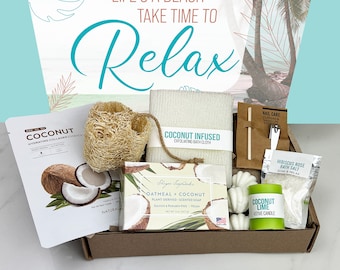 Beach Spa Gift Box, Stress Relief Gift Box, Stress Reducing, Get Well Gift Box, Birthday for her, Feel better gift, Relaxing gift box