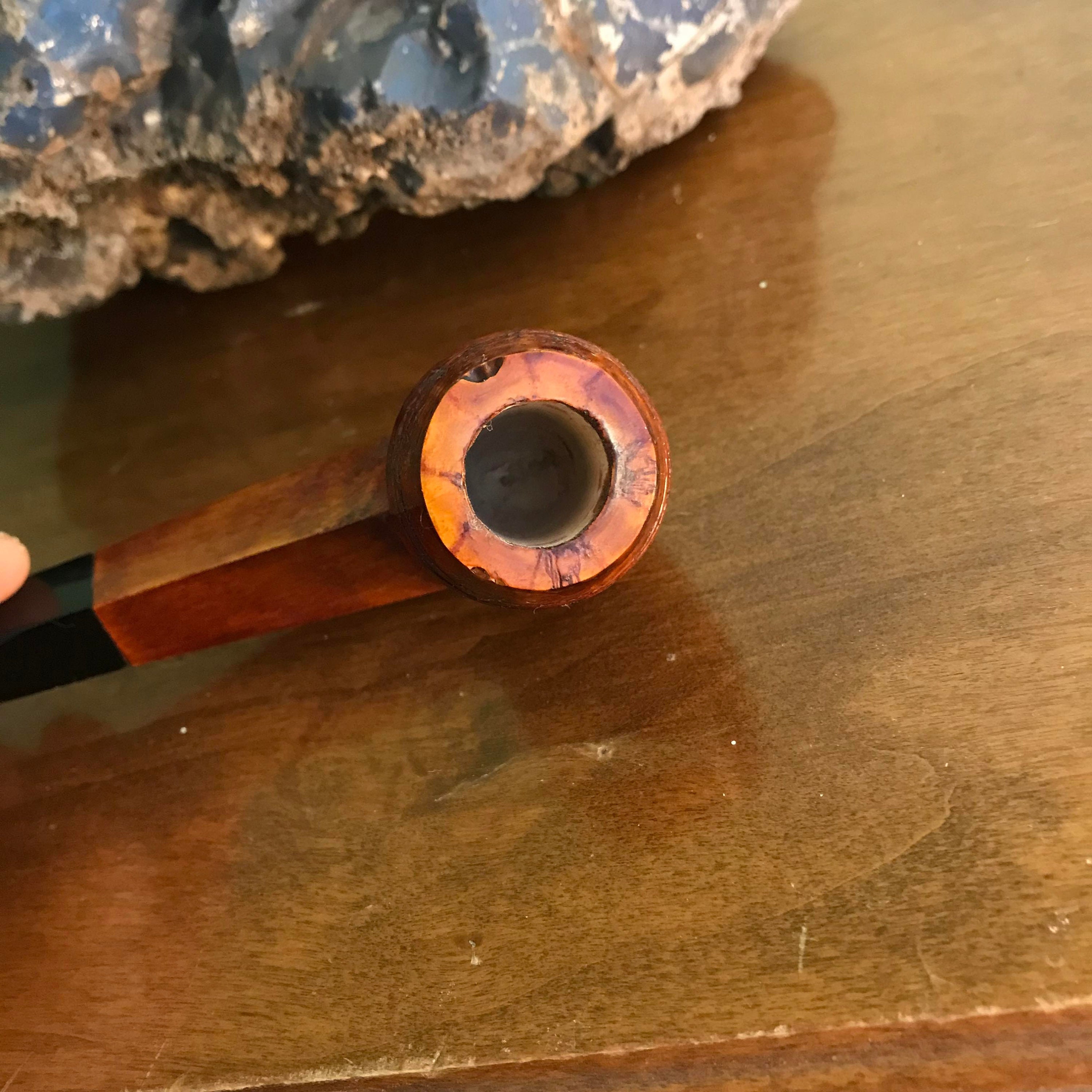 Bulldog Corn Cob Pipe With Maple Shank and Beading Etsy