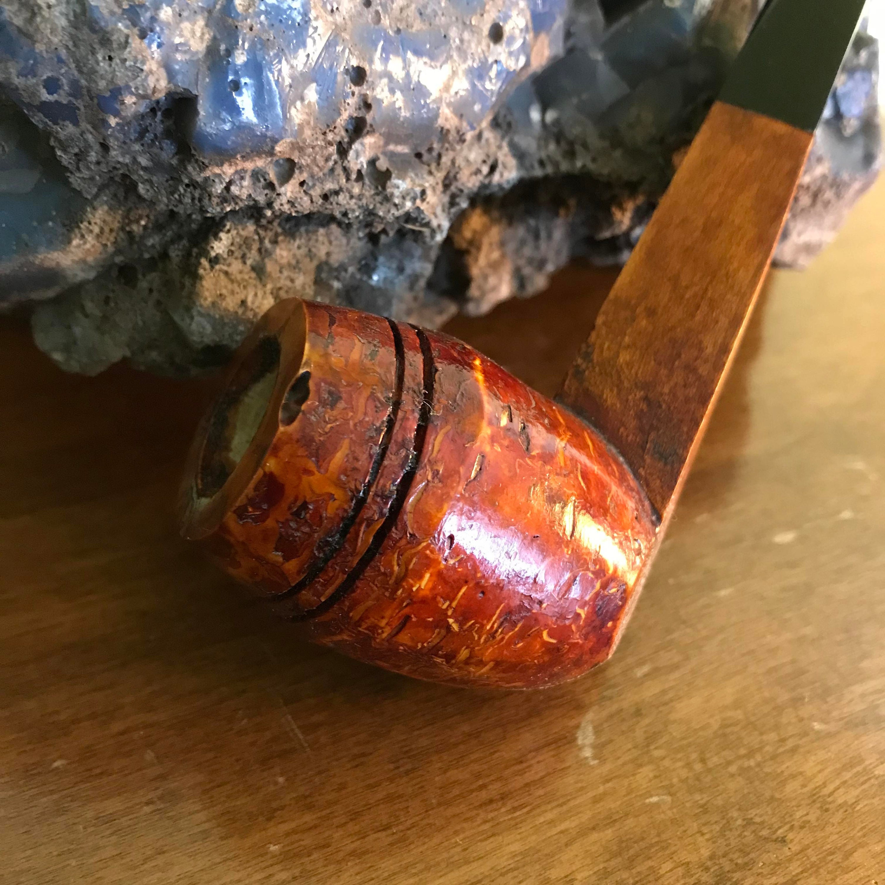 Bulldog Corn Cob Pipe With Maple Shank and Beading Etsy