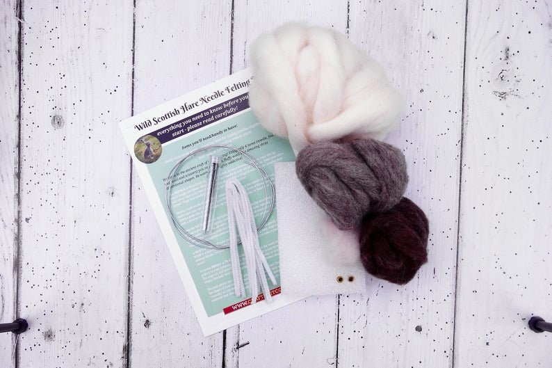 The Crafty Kit Company 'wild Scottish Hare' Needle Etsy UK