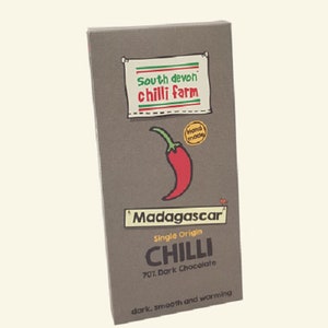 South Devon Chilli Farm &#39;Madagascar 70 % d&#39;origine unique&#39; Chocolat au piment 80 g