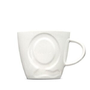 Porcelain White Alphabet Range 'Q' Bucket Mug 380ml