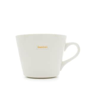 Personalised Porcelain Word Range &#39;Daniel&#39; Bucket Mug