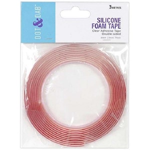 Dot & Dab Silikon-Schaumstoff-Doppelseitiges Klebeband 2 mm x 5 mm x 3 m
