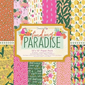 Dovecraft Collections &#39;Finding Paradise&#39; 12&quot; x 12&quot; FSC Papers 12 Sheets