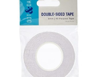 Cinta adhesiva de doble cara Dot & Dab de 6 mm x 12 m