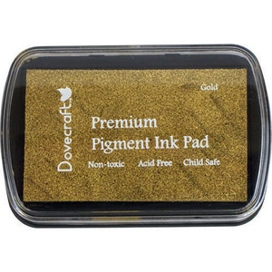 Multicraft Imports RS210-D Stamp Ink Pad - Gold Metallic