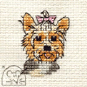Mouseloft Stitchlets 'Paw Prints - Yorkshire Terrier' Cross Stitch Kit