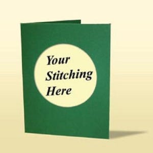 Mouseloft Deep Green Double Fold Circular Aperture Card + White Envelope