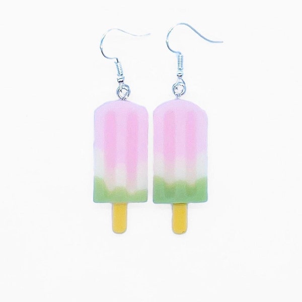 Ice Lolly Earrings, Popsicle Earrings, Resin Candy Sweet Kitsch Quirky Jewellery, Kidcore Gift