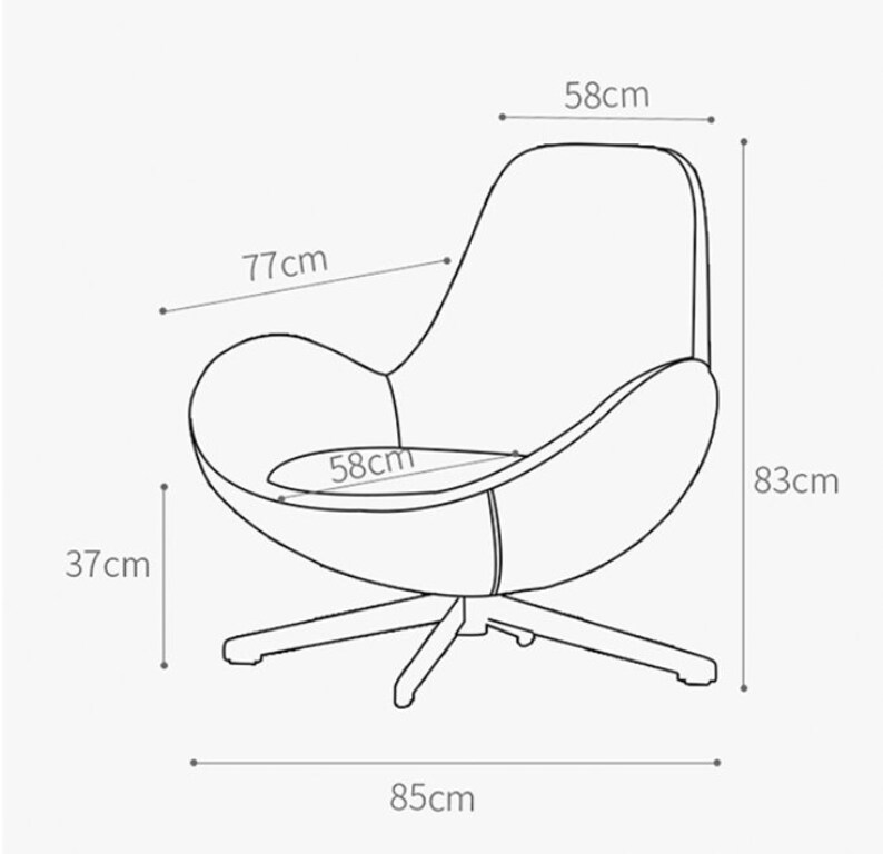 Snail Armchair Brown Leather Swivel Star Leg Etsy UK