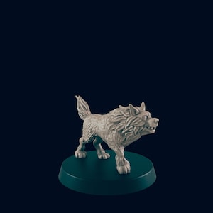 Wolf miniature for tabletop RPGs