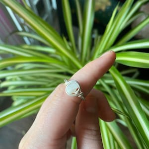 stackable gemstone ring made with sterling silver | crystal wire-wrapped rings | handmade & sustainable | gift for mom image 5