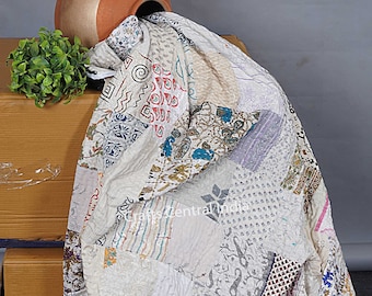 Edredón de retazos bohemio Edredón Kantha Edredones vintage hechos a mano Ropa de cama tamaño king Boho Manta Colcha Acolchado Edredones hippies a la venta