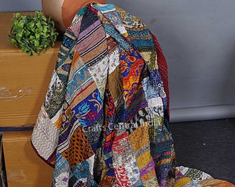 Bohemian Quilts For Sale Patchwork Quilt Kantha Quilt Handmade Vintage Quilts Boho King Size Bedding Throw Blanket Bedspread Quilting