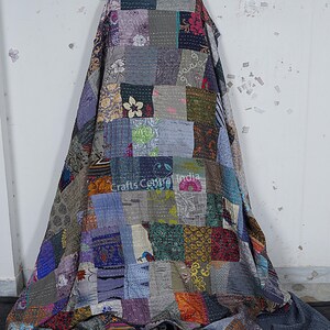 Bohemian Patchwork Quilt Kantha Quilt Handmade Vintage Quilts Boho King Size Bedding Throw Blanket Bedspread Quilting Hippie Quilts For Sale