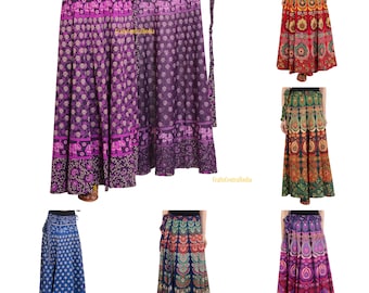 Indian Long Skirt - Boho Skirt - Summer Skirt Maxi Skirt Handmade Skirt Cotton Skirt-Floor Length skirt - Tribal wrap skirts for women