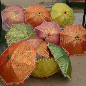 5 PCs Decorative Umbrellas For Indian wedding decor Diwali Decor Christmas Decoration Mehndi Decor Halloween Event Party Backdrop Haldi
