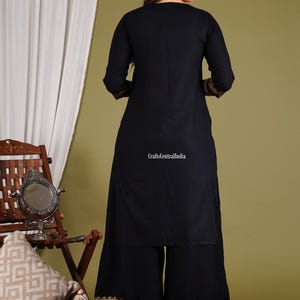 Floral Printed Cotton Straight Kurti Set Traditional Wear Kurti Pant With Dupatta Set Readymade 3 Piece Salwar Kameez Dress Gift For Her image 6