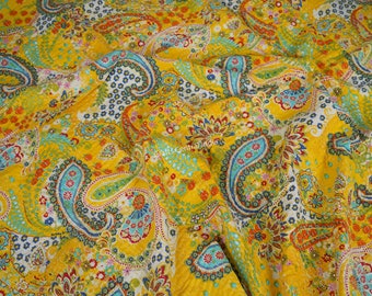 Cousu à la main Boho indien kantha couette literie couverture de lit boho courtepointes décor à la maison canapé jeter couvertures d'été