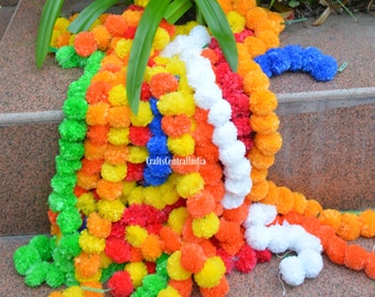 SALE ON Indian Artificial Decorative Deewali Marigold Flower Garland Strings for Christmas Wedding Party Decoration Diwali