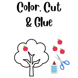 Color, Cut & Glue pages for Kids