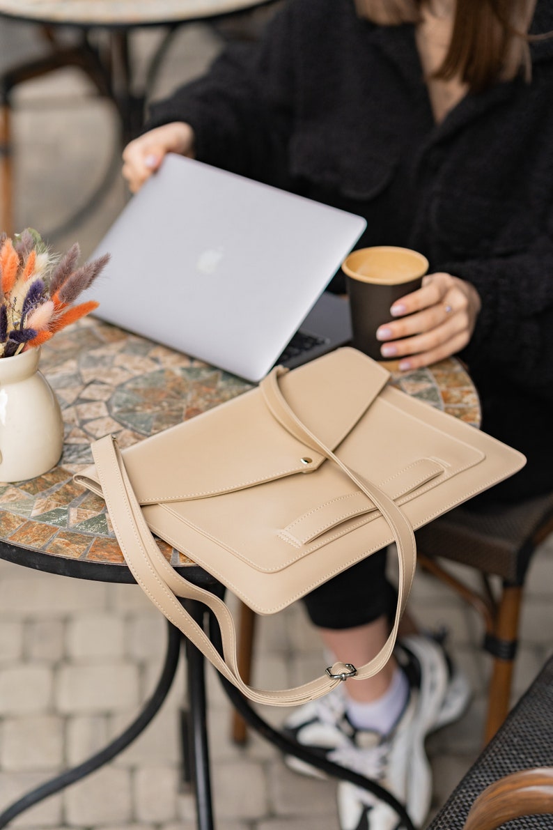 Laptop Sleeve, Vegan Leather Laptop Case, Laptop Bag, Handmade Gift for