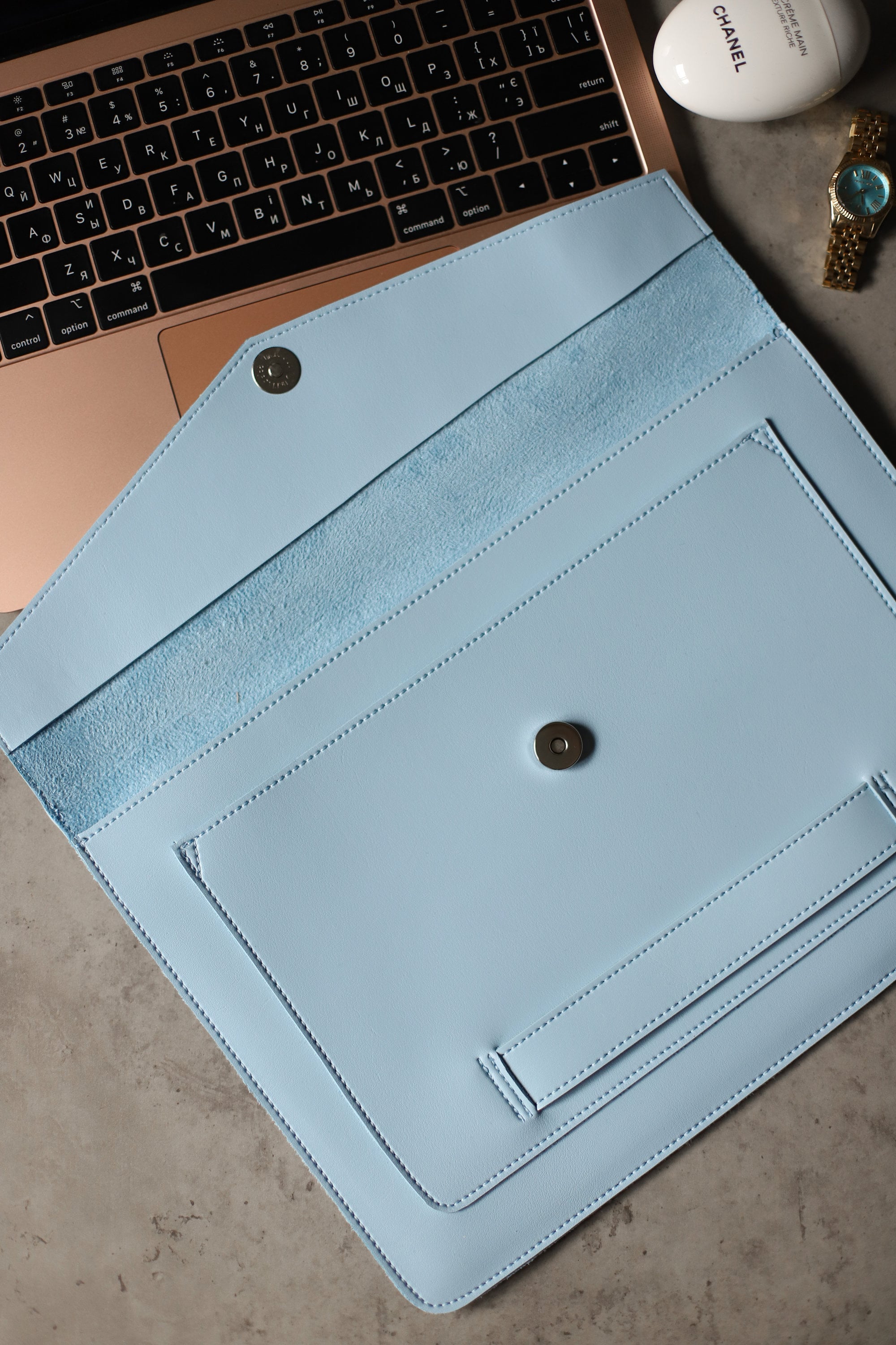 The Ivy Vegan Leather Envelope Clutch