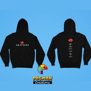 Anime Manga Akatsuky Streetwear, Akatsuky Hooded Sweatshirt, Akatsuky Inspired Hoodie, Akatsuky Gifts, Akatsuky Sweater,