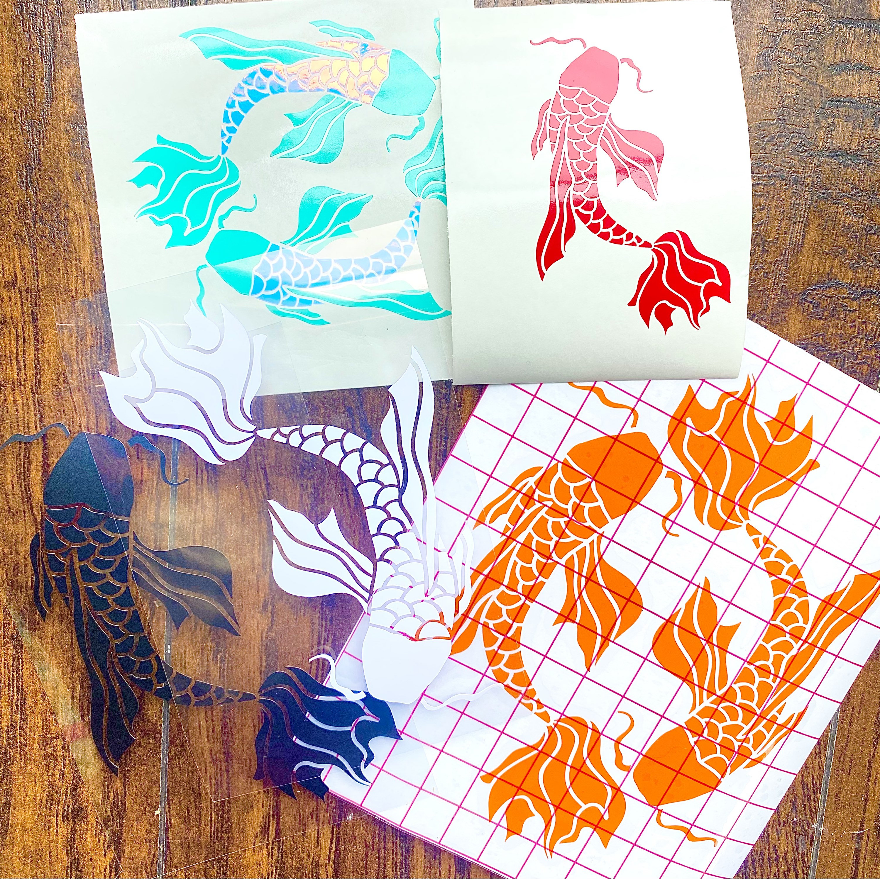 Koi Fish | Waterproof | Permanent Vinyl | Decal