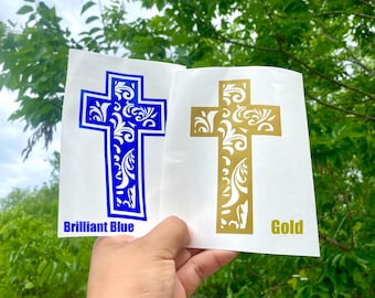 Tooled Pattern Cross | Permanent Decal