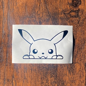 Peeking | Pikachu | Permanent | Waterproof | Vinyl Decal
