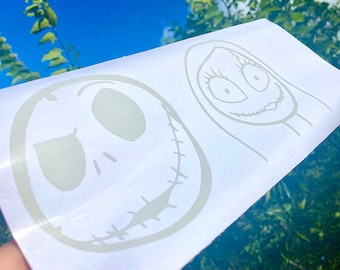 Jack and Sally | Halloween | decal | permanent vinyl | outdoor | indoor | project | Car | ANY flat surface | decor | Long Lasting