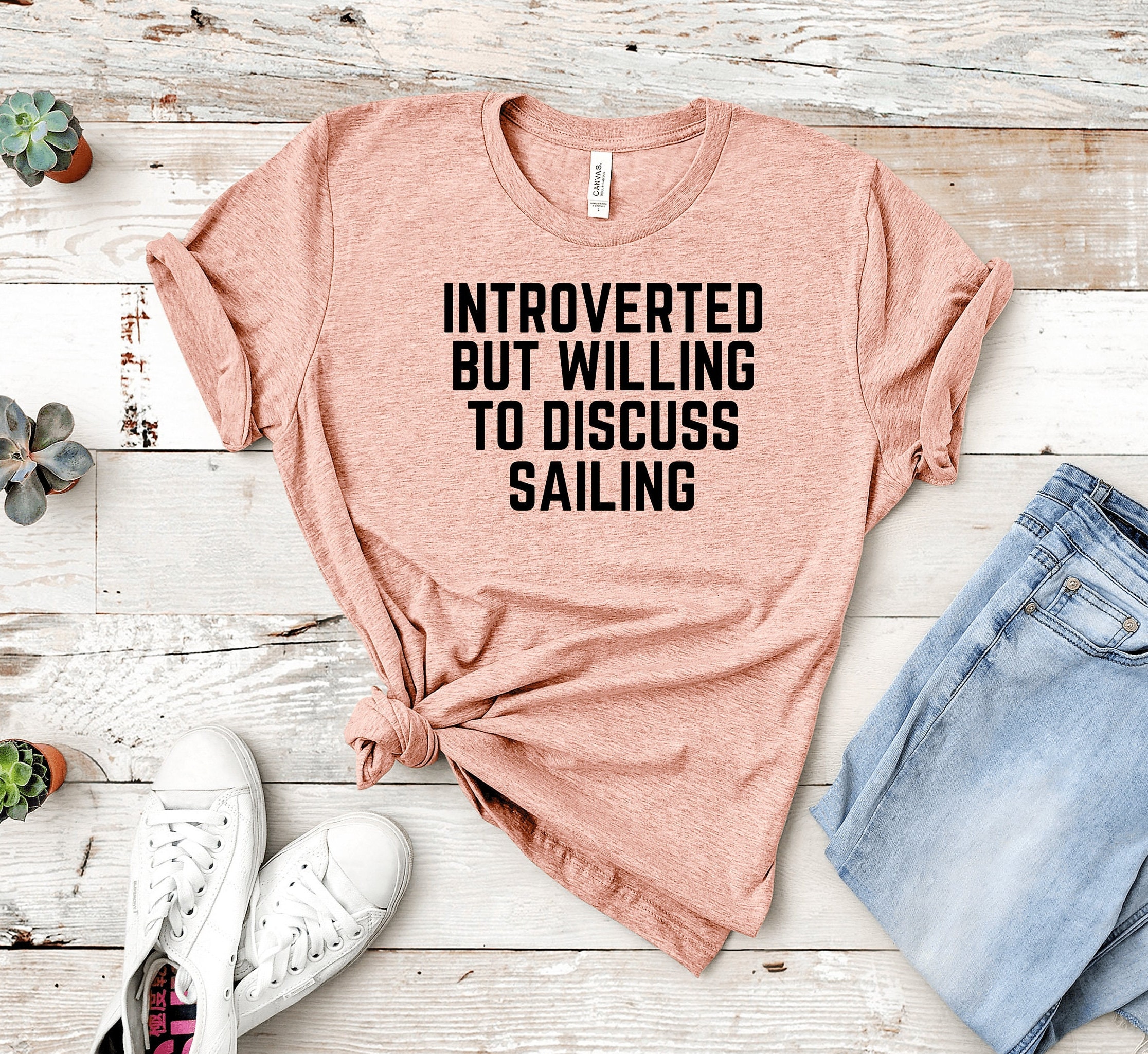 Sailing Shirt, Introverted but Willing to Discuss Sailing, Runner