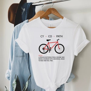 CYCOPATH T-Shirt, Bicycle Riders Bike Unisex T-Shirt, Funny Cycling T-Shirt, Cycling Shirt, Fixed Gear Shirt, Bike lovers Tee