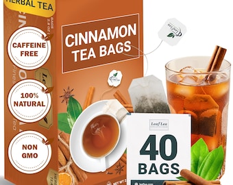 Caffeine-Free Cinnamon Herbal Tea Bags – Spiced, 40 Count