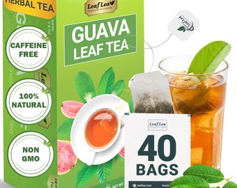 LeafLea Guava Leaf Tea: Natural Digestion & Immunity (40 Bags)