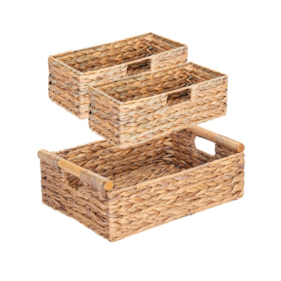 Small wicker storage baskets for cheap shelves