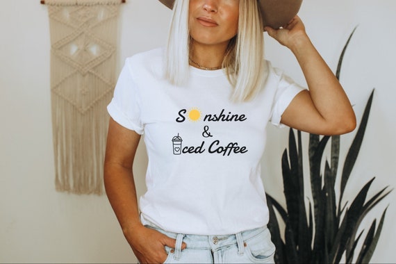 Iced Coffee T-shirt Coffee T-shirt Coffee Lover Shirt | Etsy