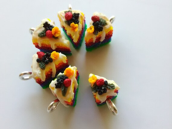 Polymer Clay Charms, Fruit Cupcake Charms, Clip Charms, Fruit, Cupcake, Cute,  Charms, Polymer Clay, Miniature Food, Stitch Marker 