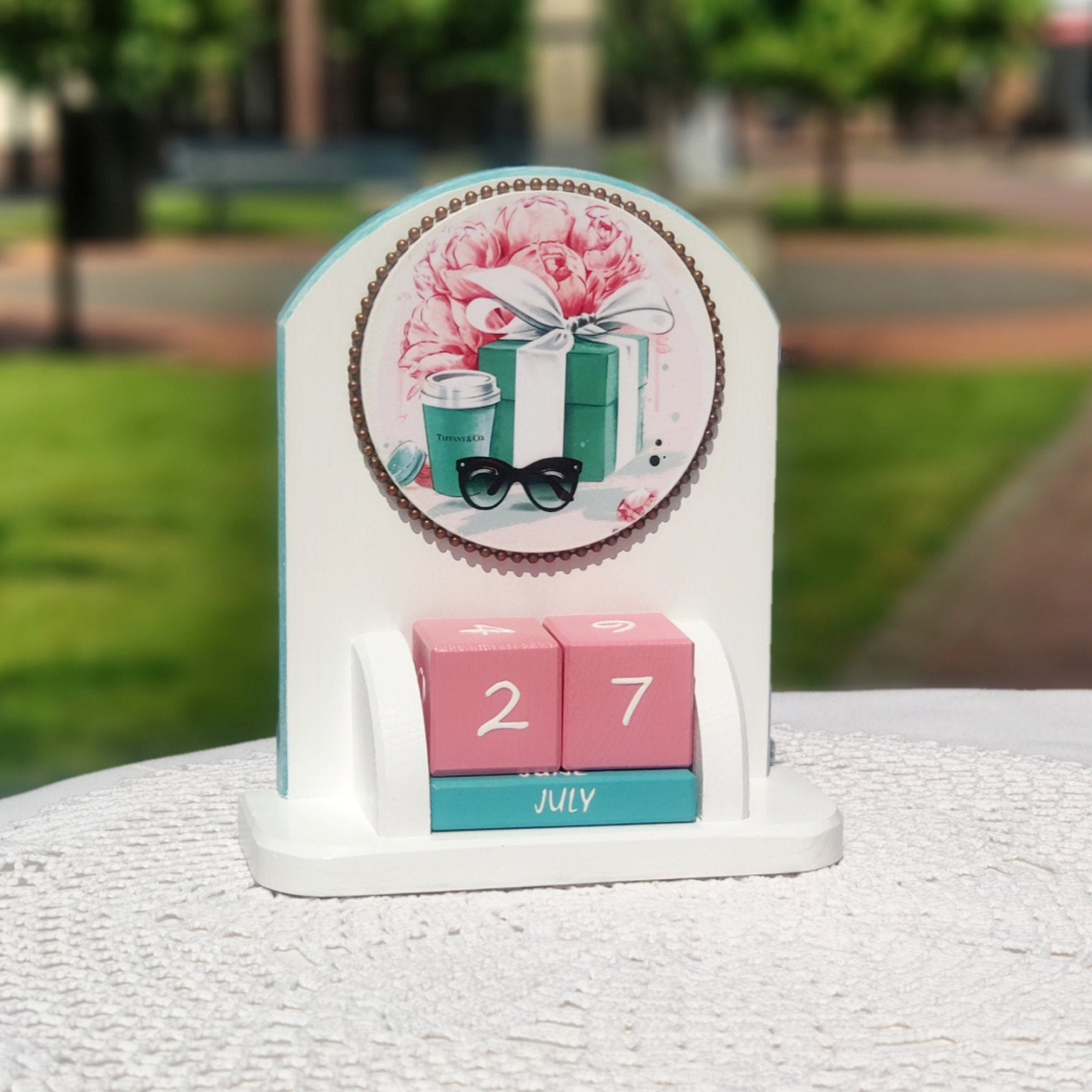 Calendario perpetuo de madera Calendario de bloques de madera | Etsy