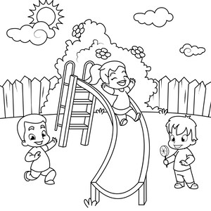 44 Page Kids Coloring Book PDF 8.5 x 11 Full Page Digital | Etsy