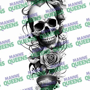 Unique Skull Tattoo Design - Digital Download