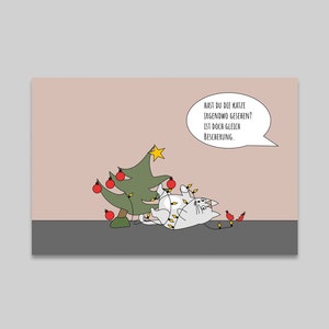 Bescherung Weihnachtskarte Grußkarte