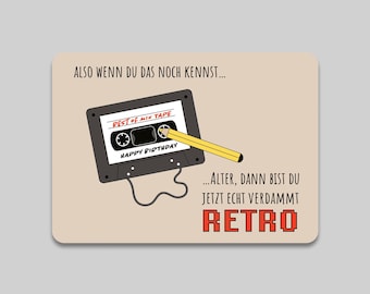 Geburtstagskarte Retro Postkarte Grußkarte