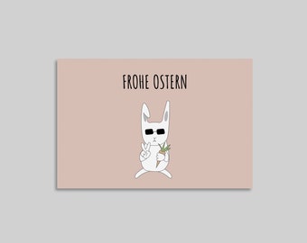 Osterhase Postkarte Grußkarte