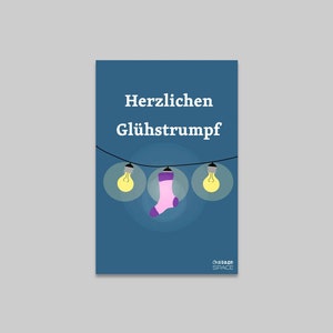 Glühstrumpf Grußkarte Glückwunschkarte
