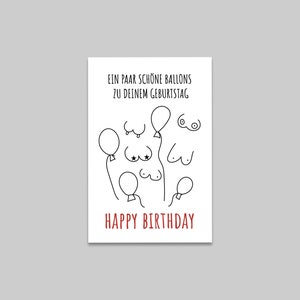 Birthday card balloons postcard greeting card