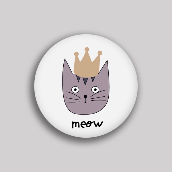 Katze Krone meow Button